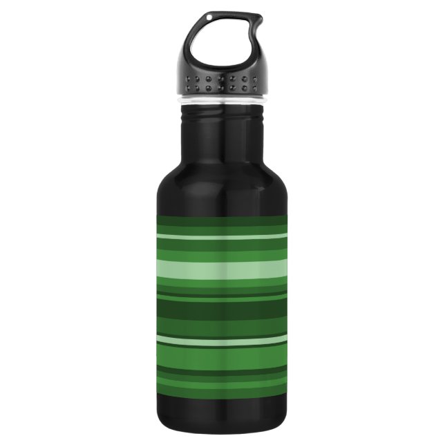Green stripes water bottle (Front)