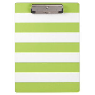 Green Stripes, White Stripes, Striped Pattern Clipboard