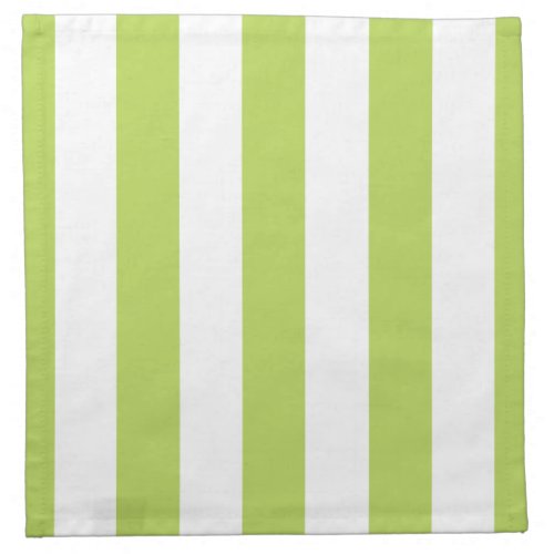 Green Stripes White Stripes Striped Pattern Cloth Napkin