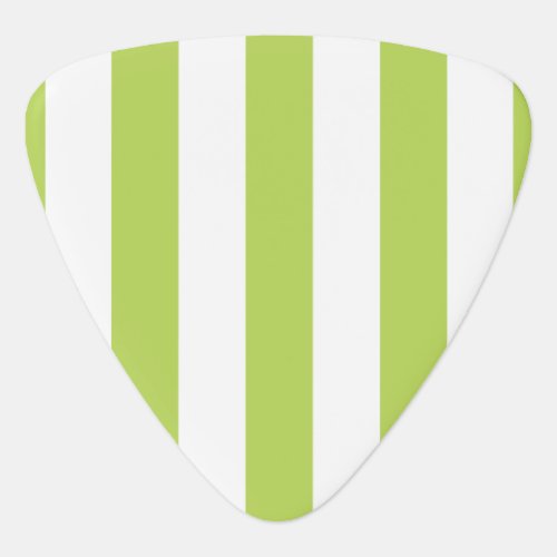 Green Stripes White Stripes Striped Pattern Guitar Pick