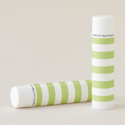 Green Stripes White Stripes Striped Pattern Lip Balm