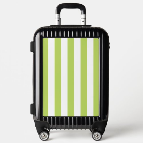 Green Stripes White Stripes Striped Pattern Luggage