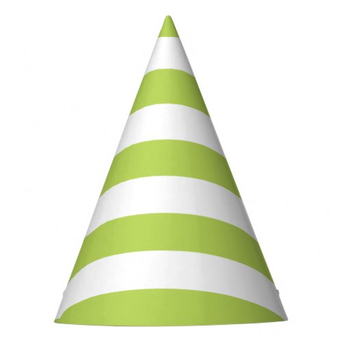 Green Stripes White Stripes Striped Pattern Party Hat