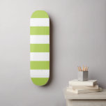 Green Stripes, White Stripes, Striped Pattern Skateboard<br><div class="desc">Elegant,  stylish and sophisticated stripes in green and white color. Modern and trendy gift,  perfect for the stripes lover in your life.</div>
