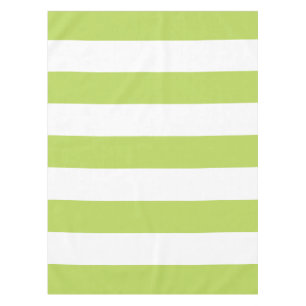 Green Stripes, White Stripes, Striped Pattern Tablecloth