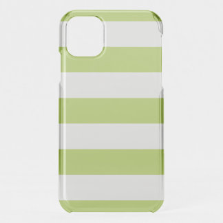 Green Stripes, White Stripes, Striped Pattern iPhone 11 Case