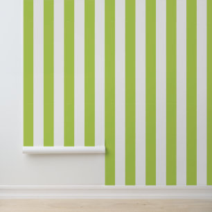 Green Stripes, White Stripes, Striped Pattern Wallpaper
