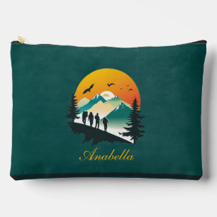 Green   Stripes   Woods & Mountain Hikers Custom Accessory Pouch