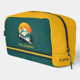 Green Stripes Woods & Mountain Hikers Custom Dopp Kit