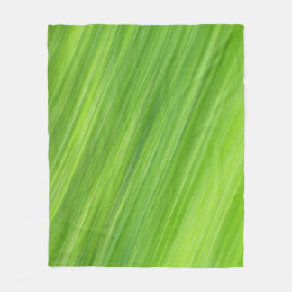 Green strips pattern fleece blanket