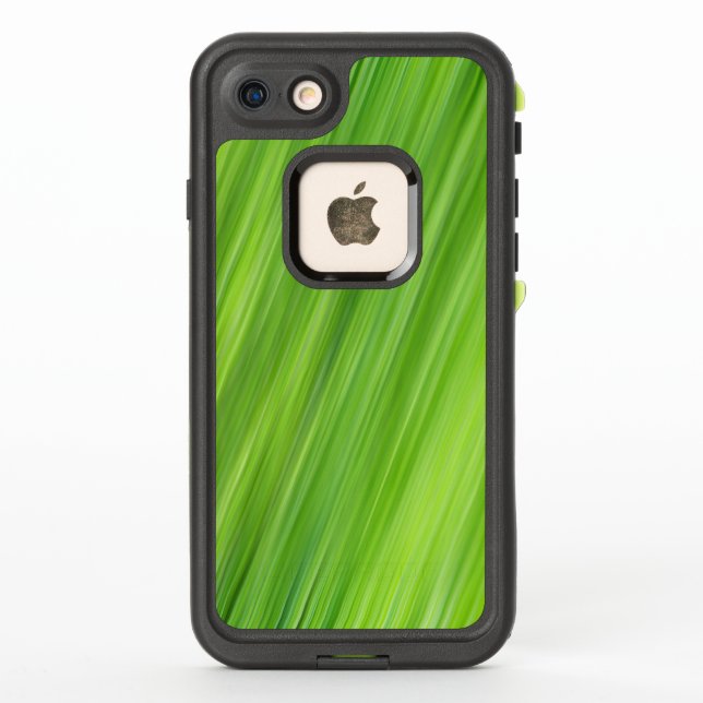 Green strips pattern LifeProof iPhone case (Back)