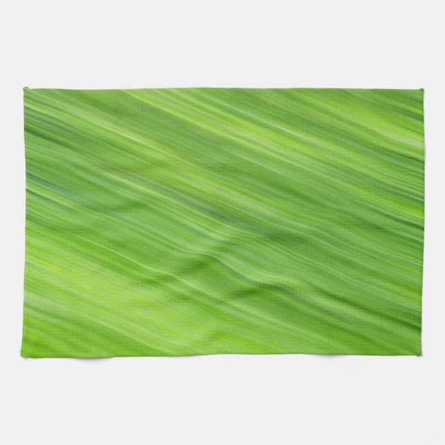 Green strips pattern towel (Horizontal)