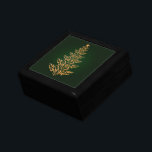 Green Stylish Christmas Tree Gift Box<br><div class="desc">What better way to present that special gift than to put it in an original wooden gift box, that is a unique and practical gift in itself. Add that watch, jewelry, keys to the new car, whatever. A gift inside a gift- for an extra special surprise. Made of lacquered wood,...</div>