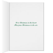 Green Stylish Christmas Tree Greetings Card (Inside (Right))