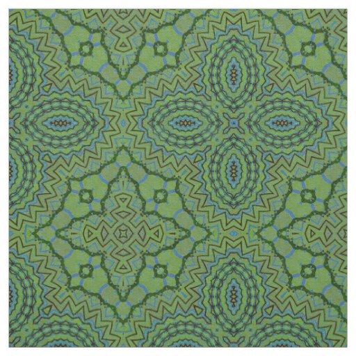 Green Stylish Decorative Geometric Pattern Fabric