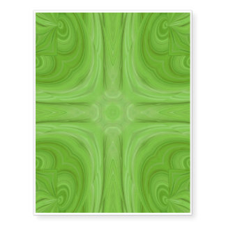 Green stylish wood pattern temporary tattoos