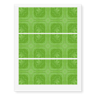 Green stylish wood pattern temporary tattoos