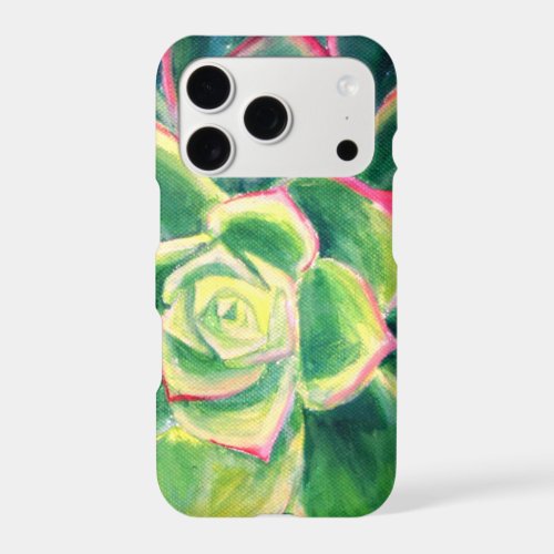 Green Succulent Art Drawing iPhone 17 Pro Case