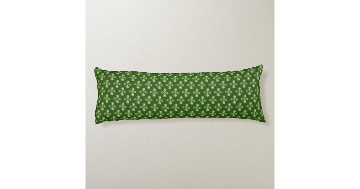 Green Succulent Jade Tree Leaves on Forest Green Body Pillow Zazzle