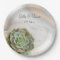 Green Succulent on White Wedding