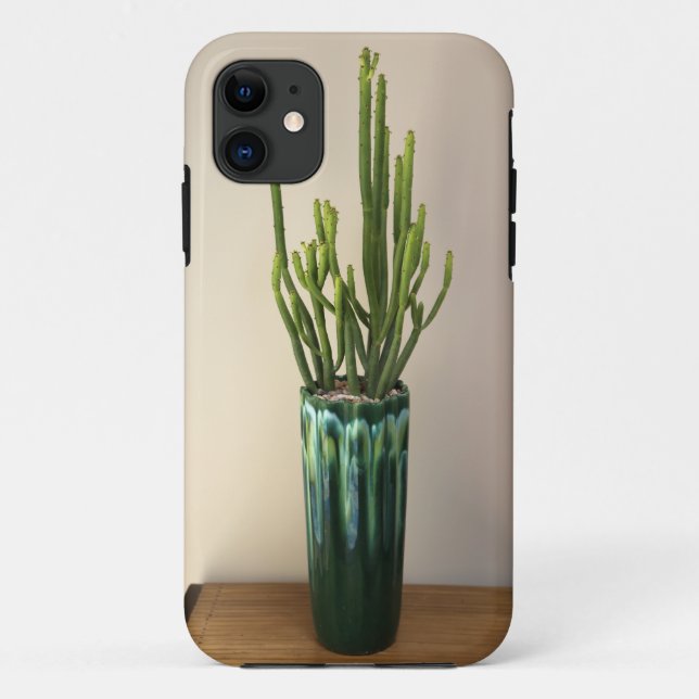 "Green Succulent Phone Case by Succulent Designs (Back)