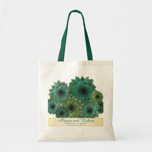 Green Succulents Wedding Welcome Bags