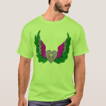 Green Sufi Winged Heart T-shirt at Zazzle