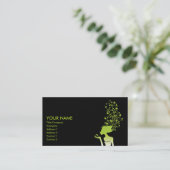 green sugar business card (Standing Front)