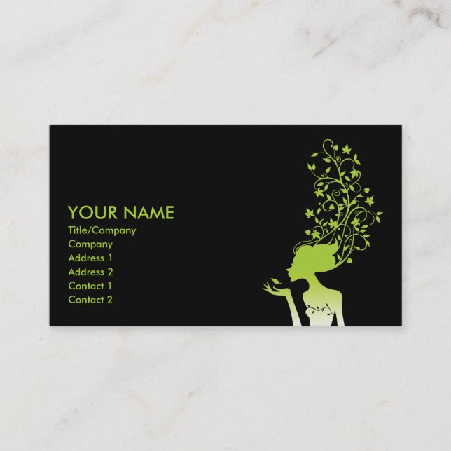 green sugar business card (Front)