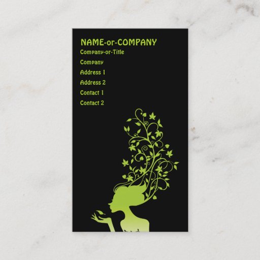 Customizable green sugar business cards