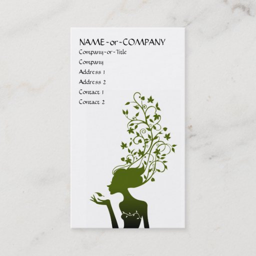 Customizable green sugar business cards
