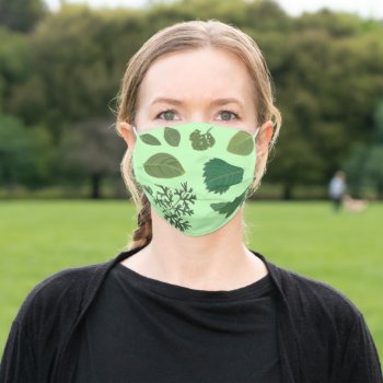 Green Summer Garden Leaves Face Masks by Cherylsart at Zazzle