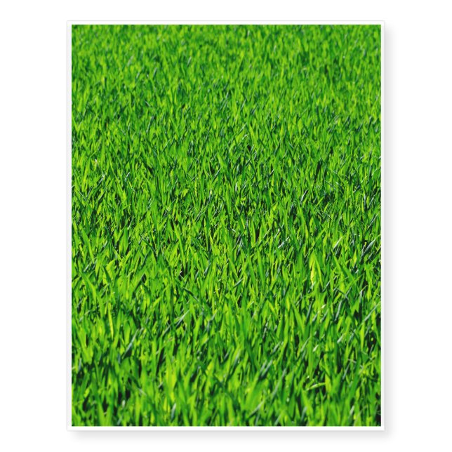 Green Summer Grass Texture Temporary Tattoos (Front)