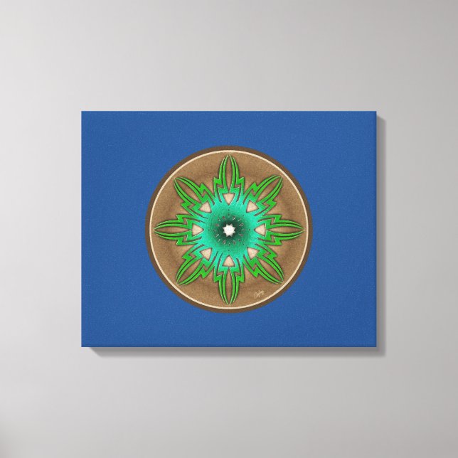 Green Sun Canvas Print (Front)