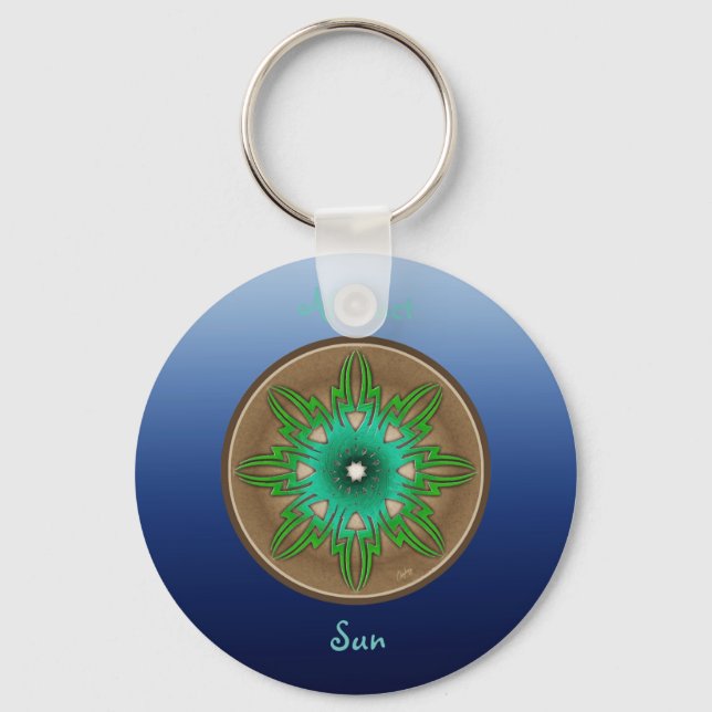 Green Sun Keychain (Front)
