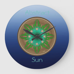 Green Sun Large Clock