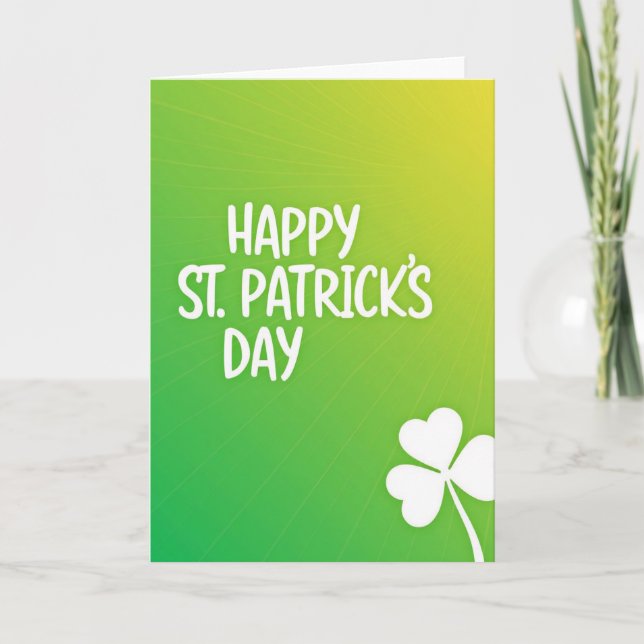 Green Sunburst Happy Day Card (Front)