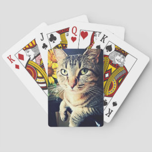 Green "Sunflower" Poker Cards