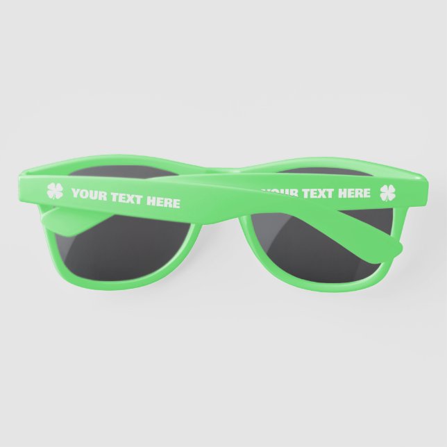Green sunglasses for St. Patrick's Day party (Back)