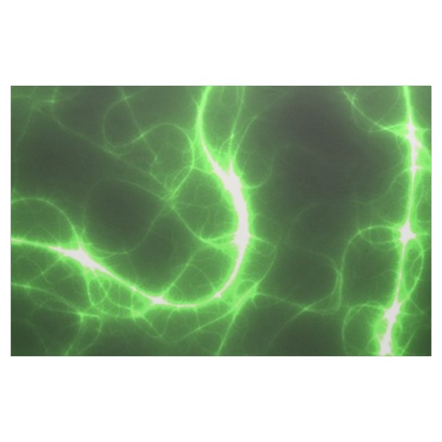 Green Surge Lightning Effects on Fabric (Fat Quarter)