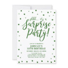 Green Surprise Adult Birthday Party Invitation