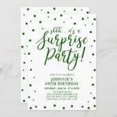 Green Surprise Adult Birthday Party Invitation (Front/Back)