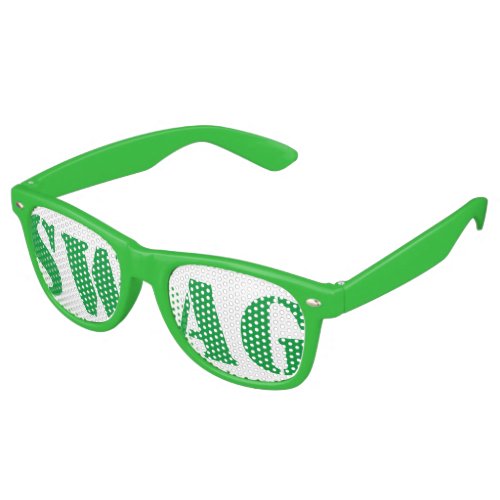 Green Swag Party Glasses