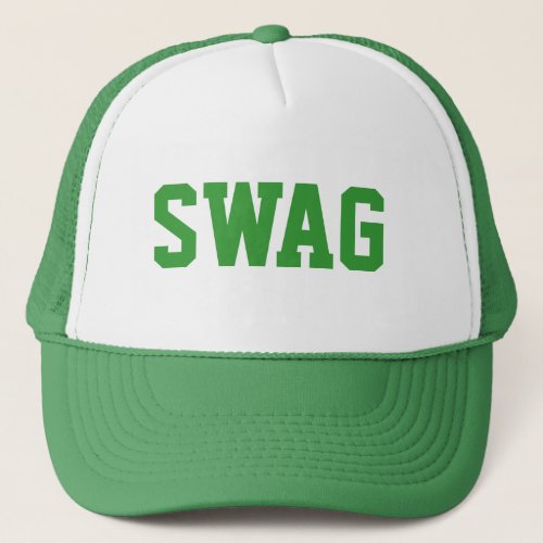 green swag snapback trucker hat