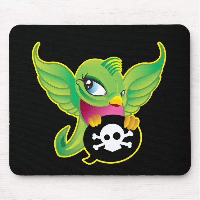 Green Swallow Mouse Pad (Front)