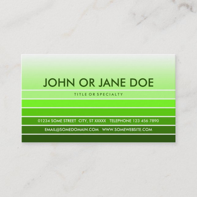 green swatch business card (Front)