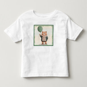 Green Sweater Bear with Fall Plaid Scarf