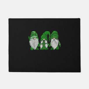 Green Sweater Gnome St. Patrick's Day Irish Gnome Doormat
