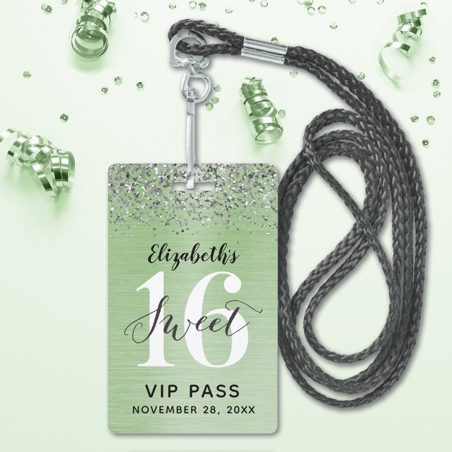 Green Sweet 16 Birthday VIP Badge (Creator Uploaded)