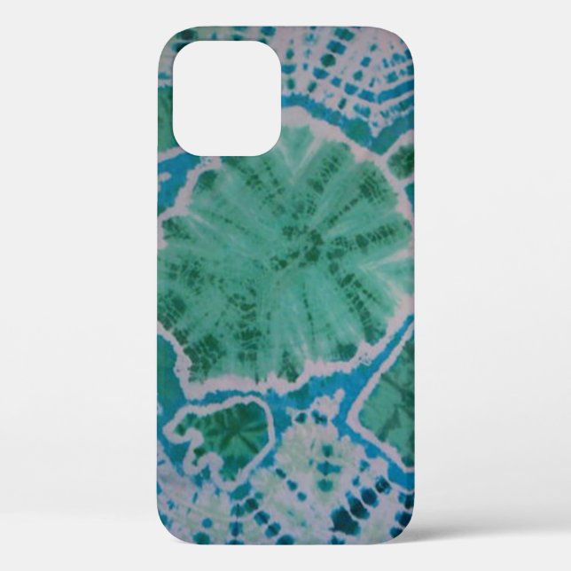 Green Swimming Turtle Ripples Tie Dye Case-Mate iPhone Case (Back)